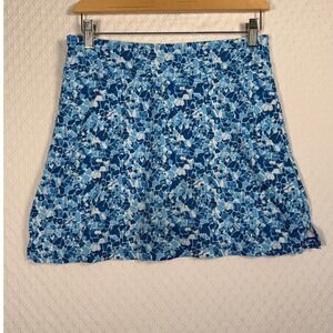 Tennis Golf Skort Sz S Blue Mosaic Geometric Print Athletic Sporty Style Zone